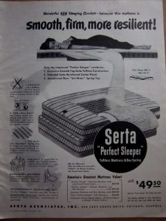 1948 serta perfect sleeper bed mattress ad time left $