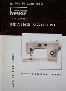 montgomery ward urr 1265 sewing machine manual on cd one