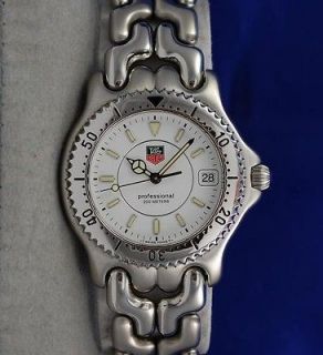   Heuer S/el Sel SS Steel Watch   White Dial   Sapphire Crystal   WG1112