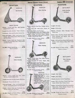 1935 ad American Skippy Racer Scooters Shapleigh Snow Coaster Sleds