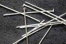 Newly listed 100 Silver (nc) Plated Headpins 4.5cm +FREE 10 chandliers 