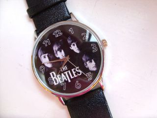 lovely beatles watch with leather strap 60 s faces from
