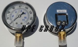 Liquid Filled pressure gauge compressor hydraulic 2.5 face 0 160 
