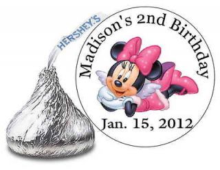 216 MINNIE MOUSE BIRTHDAY PARTY FAVORS HERSHEY KISS LABELS