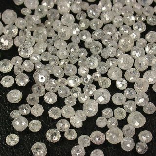 25pcs 3mm Genuine Natural Light Gray Loose Diamond Beads Drilled 