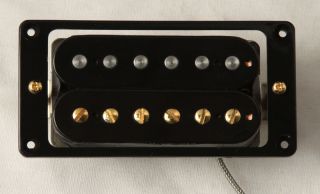 gibson 496r guitar pickup black with gold screws one day