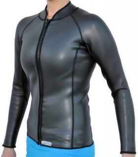 2mm Smooth Skin Wetsuit Jacket Long Sleeve/Full Front Zipper sizes 