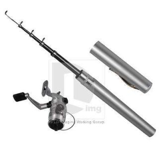 Pocket Pen Fishing Telescopic Rod With Free Line Reel & Line Set 