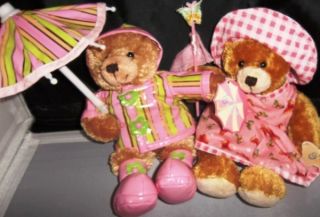 March of Dimes Bears for Babies Spring Bear & Umbrella Bear w/ Tags