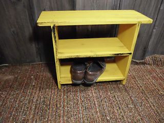 Sale* 12DEEP Wooden Shoe Bench/Storage TWO SHELF Primitive 