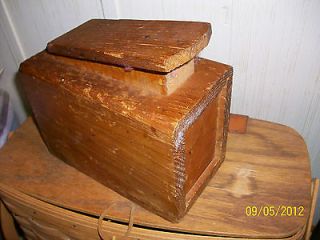 vintage wooden shoe shine box with brush 