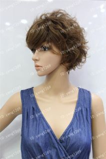 light brown wig ladies fashion wig curly hair style