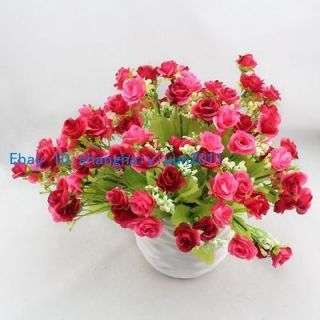 PCS Artificial Flower Silk Rose Bouquet Wedding Home Decoration F75