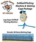Combo Pitching Machine Xtender 48x12x12 Batting Cage