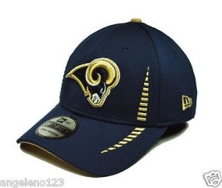 NEW ERA Hat Cap NFL St. Louis Rams Men Size Navy Blue Flex Fit 