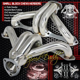 STAINLESS MANIFOLD HEADER/EXHAUST CHEVY SMALL BLOCK HUGGER SBC EL 