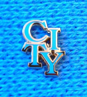 Manchester City Badge CITY Mini Pin NEW DESIGN Exclusive Blue Silver 