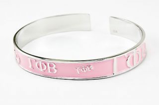 Gamma Phi Beta Bangle with raised letters and PINK enamel NEW!