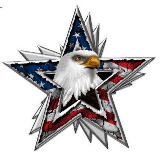American Flag Eagle Star Car Truck hood decal Rv motorhome mural