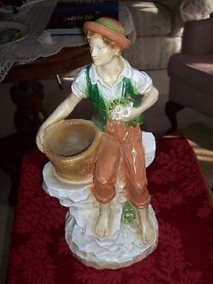   Resin Statue Man With Flowers UNIVERSAL STATUARY CORP. 1975#823