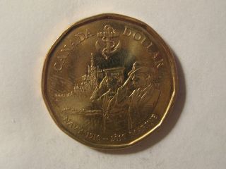 CANADA 1 Dollar Coin 1910 2010 K&K #7089 Queen Elizabeth II NAVY