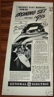 1941 general electric ge vintage iron ad laundry time left