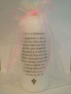 THANK YOU CANDLE GIFT GODPARENTS PERSONALISED GODPARENT GODMOTHER 