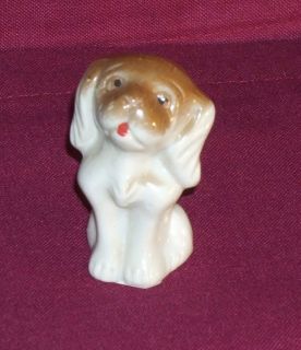 JAPAN Japanese Chin Vintage sitting porcelain dog figurine Vintage