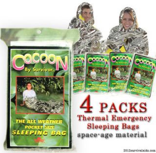 Cocoon All Weather Pocket Size Sleeping Bag (4 packs) waterproof/reu 