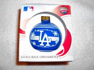 los angeles dodgers mlb xmas glass ball ornament new expedited