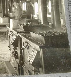 Old WW1 Stereo View Photo Army Cooks Military Iron STOVE bread US 