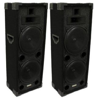 vm audio vas4210p 2200 watt 4 way dual 10 dj loud speakers system 