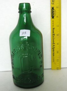   water bottle CONGRESS SPRING CO. SARATOGA N.Y. sparklin​g mint