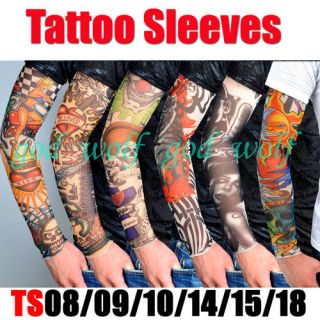   Stretchy Fake Tattoo Sleeves Arm Stockings KitTS08 09 10 14 15 18