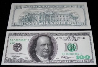 MODERN $100 MOVIE PROP BILL STAGE NOTE MONEY USED IN HOLLYWOOD 