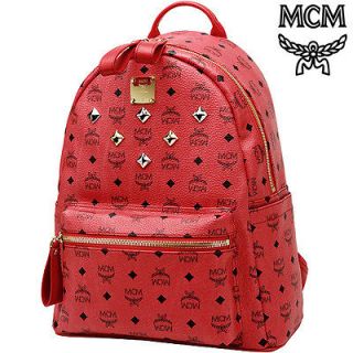 MCM STARK Red VISETOS BACKPACK Authentic Medium NWT_MMK2AVE01RE