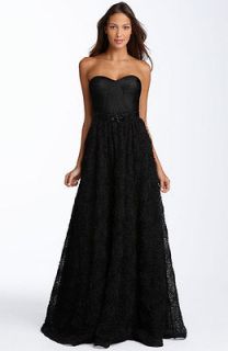 adrianna papell strapless rosette ball gown in Dresses