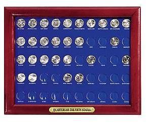 State Quarter Display Case, Protect Wooden Case To Showcase Your State 