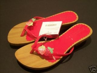strawberry flip flops in Clothing, 