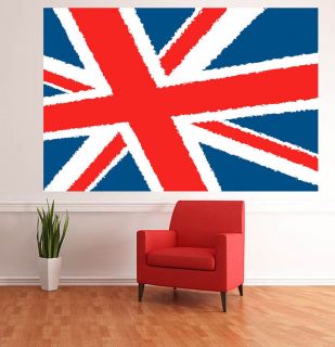   WALL MURAL PHOTO PRINT Union Jack PEEL & STICK flag britain UK