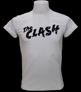 The Clash White T Shirt Joe Strummer UK Brit 80 Ska Rap Punk Rock Dub 