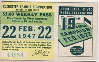 february 1947 rochester ny transit corp city lines pass time