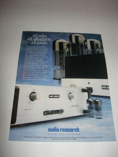 1995 AUDIO RESEARCH LS7 PREAMPLIFIER VT60 AMP ORIGINAL VINTAGE PRINT 