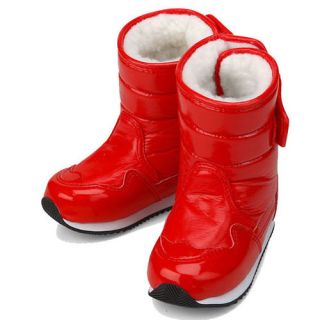 New Sugar Shiny Red Waterproof Winter Snow Warm Rain Girls Boots