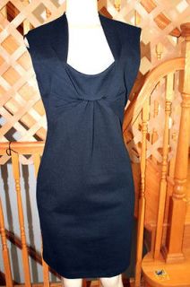 BANANA REPUBLIC NWT $130 BLACK KNIT LADIES DRESS SIZE 6 MADE IN 