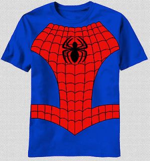   Spidey Full Chest Suit Web Costume Marvel Avengers T shirt top tee