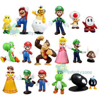 NEW Nintendo Wii Super Mario Bros Yoshi Luigi 18 Figure COLLECTION Set 