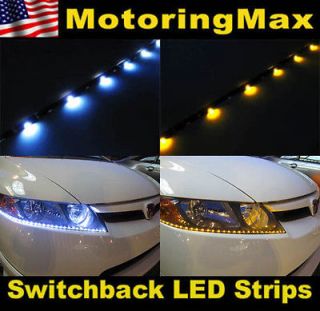 20 Side Glow White/Amber Switchback LED Strip Lights (Fits Toyota 