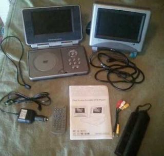newly listed dual screen portable dvd player time left $