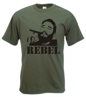 Fidel Castro Rebel T Shirt, Various Colours, Cuba, Political, All 